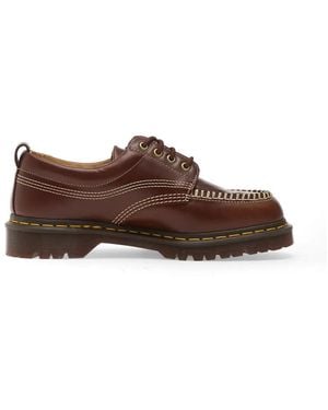 Dr. Martens Derbies Lowell À Coutures Contrastantes - Marron
