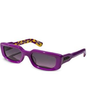 Chrome Hearts Zelda Rectangle-Frame Sunglasses - Purple