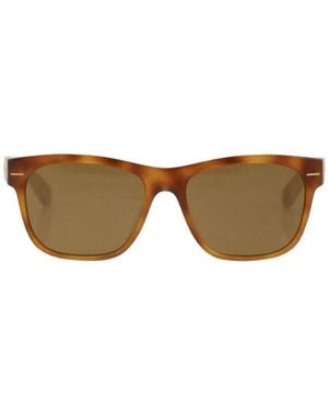 Brunello Cucinelli Tortoiseshell-Effect Rectangle-Frame Sunglasses - Brown