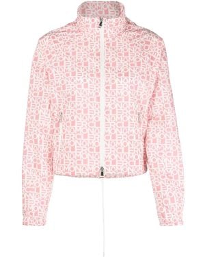Moncler Alose Logo-print Jacket - Pink
