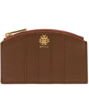 Bally Crest Leather Wallet - Brown