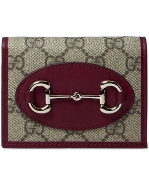 Gucci ホースビット 1955 GG カードケース - パープル