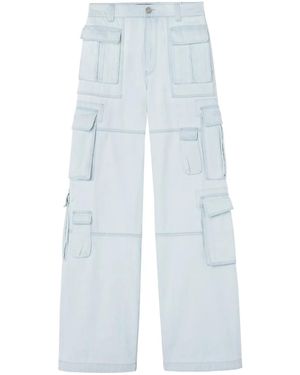 Versace Wide-Leg Cargo Jeans - Blue