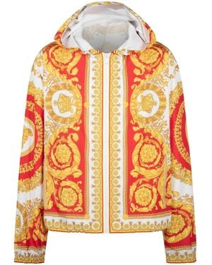 Versace Barocco-Print Jacket - Orange