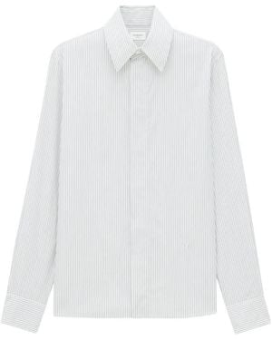 Saint Laurent Cassandre ストライプ シャツ - ホワイト