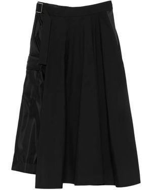 Sacai Belted Cargo Midi Skirt - Black