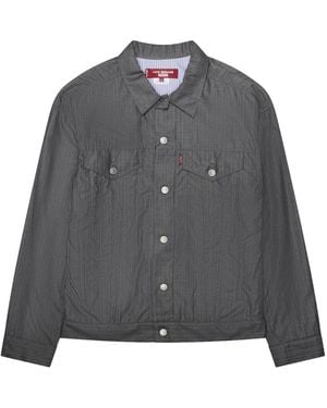 Junya Watanabe Sobrecamisa A Rayas - Gris