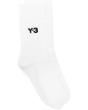 Y-3 Sokken Met Geborduurd Logo - Wit