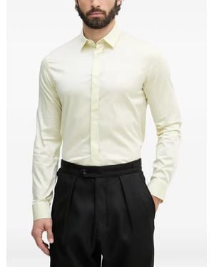 ARMANI EXCHANGE Logo-Embroidered Long-Sleeve Shirt - White