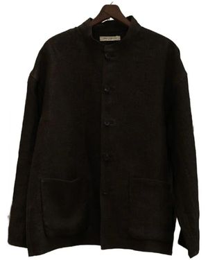 AVIVA JIFEI XUE Argyle Jacquard-Weave Single Breasted Coat - Black