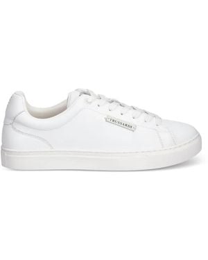 Trussardi Logo-Patch Trainers - White