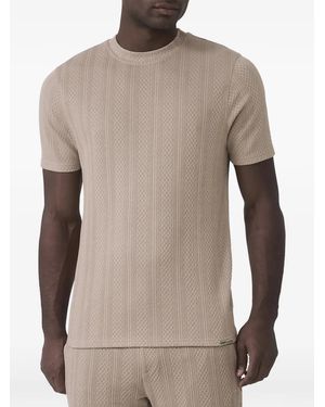 Mauvais Cable-Knit Textured T-Shirt - Natural