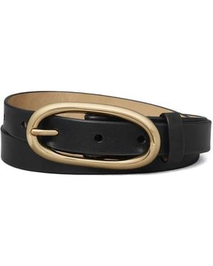 Tory Burch Large Pierced Buckle Belt - Black