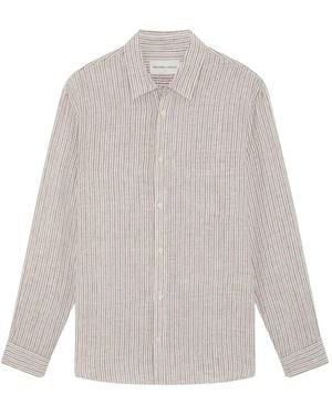 Frescobol Carioca Camicia Telles A Righe - Bianco