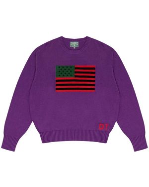 DENIM TEARS 1619 Pan African Flag Jumper - Purple