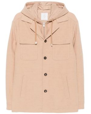 Eleventy Jack Met Capuchon - Naturel