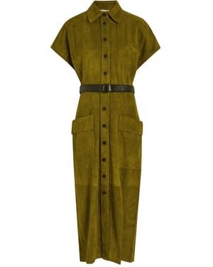 SKIIM Vestido Con Cinturón Y Botones - Verde