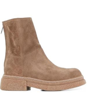 Alberto Fasciani Gill Suede Rear-Zip Ankle Boots - Brown