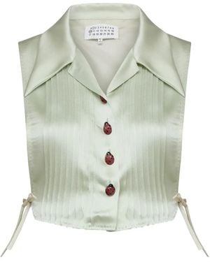 Maison Margiela Polo-Collar Vest - Green