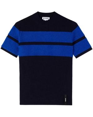 Sunnei Striped Short-Sleeve T-Shirt - Blue