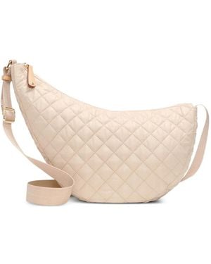 MZ Wallace Metro Smile Quilted Crossbody Bag - Natural
