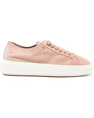 Santoni Clean Icon Toy Suede Sneakers - Pink