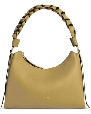 Coccinelle Small Boheme Braided-Handle Shoulder Bag - Metallic
