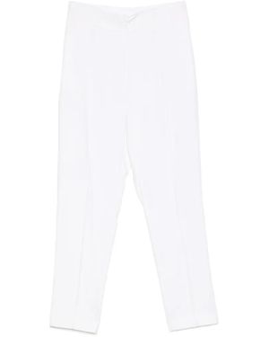 SIMONA CORSELLINI Tonal-Stitching Trousers - White