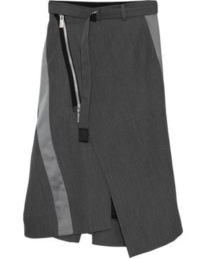 Sacai Gonna Asimmetrica - Grigio