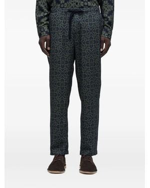 Osklen Tile-Pattern Drawstring Trousers - Black