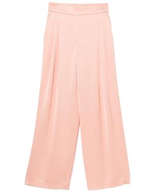 Marc Cain Pleated Palazzo Trousers - Pink