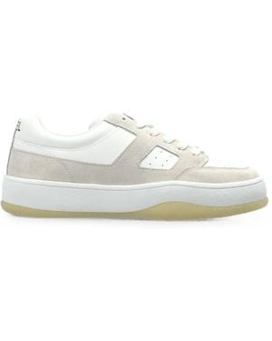 DIESEL S-D-Long Low Leather Low-Top Sneakers - White