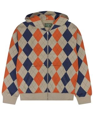 DENIM TEARS Argyle Intarsia Hoodie - Natural