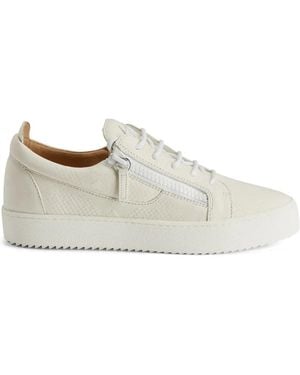 Giuseppe Zanotti Frankie Double-Zip Low-Top Trainers - White