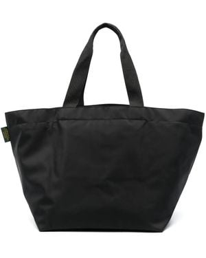 Herve Chapelier Logo-Patch Tote Bag - Black