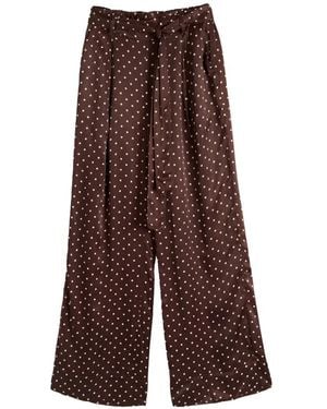 Chinti & Parker Broek Met Stippen En Ceintuur - Bruin