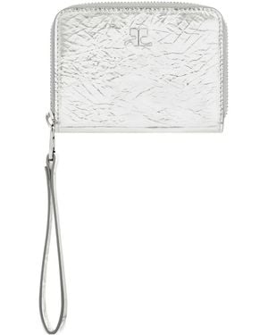 Courreges Zipped Compact Wallet - White
