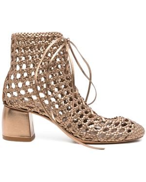 forte_forte "My Penelope"Stivaletto Chic Intrecciato A Mano - Brown