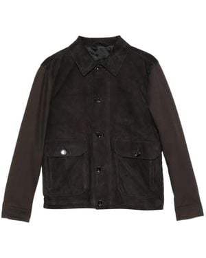 Brioni Suede Leather Jacket - Black