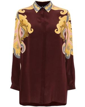 Etro ペイズリー シャツ - パープル
