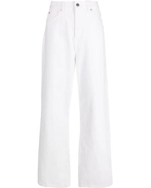 Wardrobe NYC Low-Rise Straight-Leg Jeans - White