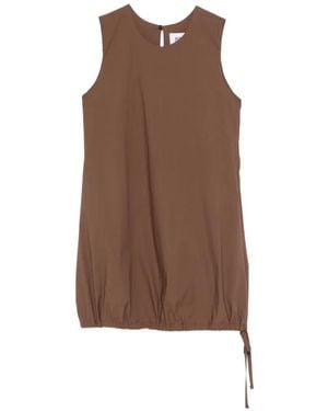 Alpha Studio ノースリーブ ミニドレス - ブラウン