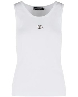 Dolce & Gabbana Embellished Cotton Mock Neck Shirt Size 40 - White