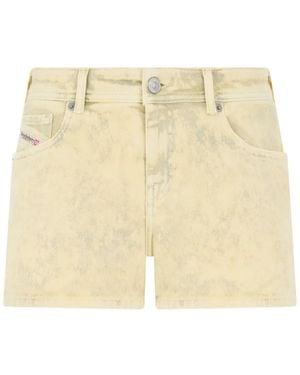 DIESEL Acid-Wash Denim Shorts - Natural