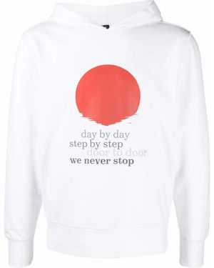 Kiton グラフィック パーカー - ホワイト