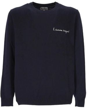 MC2 Saint Barth Bestickter Heron Light Pullover Mit Rundhalsausschnitt - Blau