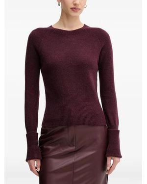 Sandro Ferrone Ribbed Cuff Jumper - Purple