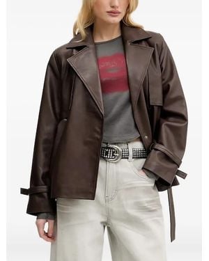 Miss Sixty Lip-Print Long-Sleeve T-Shirt - Brown