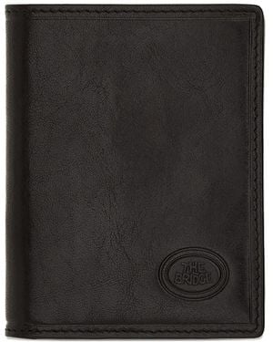 The Bridge Bifold Leather Cardholder - Black