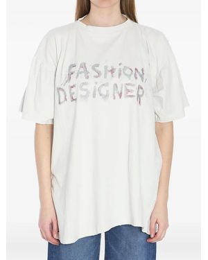 Balenciaga Distressed T-Shirt - White